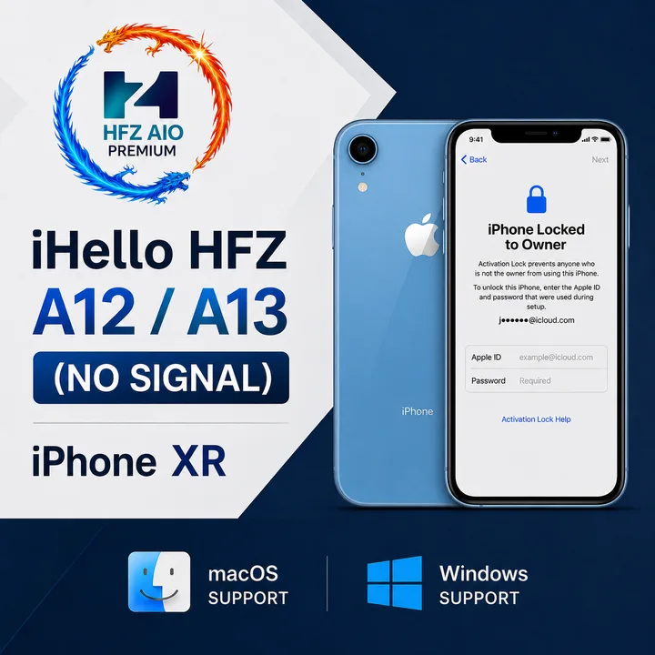 iHello HFZ A12/A13 (NO SIGNAL) iPhone XR (Mac -Windows )