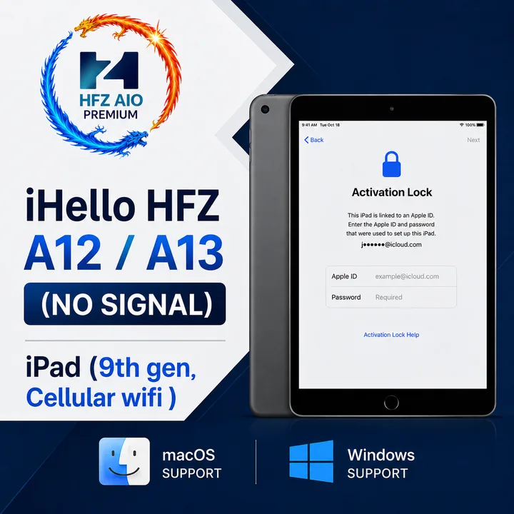 iHello HFZ A12/A13 (NO SIGNAL) iPad (9th gen, Cellular wifi )