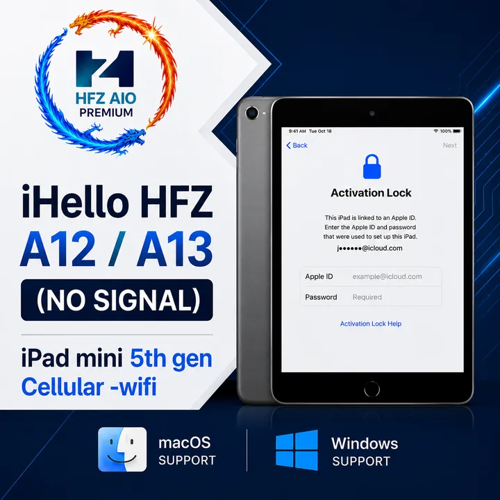 iHello HFZ A12/A13 (NO SIGNAL) iPad (5th gen, Cellular -wifi )