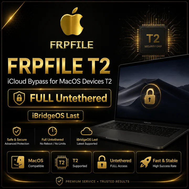 FRPFILE T2 iCloud Bypass for MacOS Devices T2 - FULL Untethered iBridgeOS Last